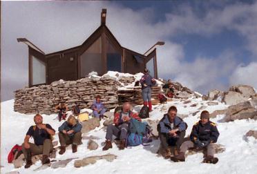 Gipfelrast vor der kleinen Volehytta