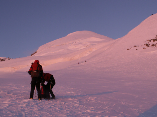Mont Blanc vom Brenvasattel
