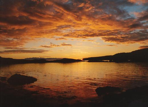 Sonnenuntergang in der Bucht von Scourie