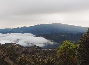 Olympmassiv vom Kykkokloster am Morgen